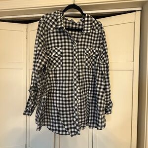 Torrid Monochrome Checkered Shirt